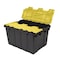 Ramtuff 12 gal Black/Yellow Hinged-Lid Tote Stackable ST12152110 - alternate 1