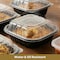 Eco Harmony Products Microwaveable Food Container Tray with Lid, White/Translucent, 750ml, 250PK 804566 - alternate 5