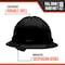 Malta Dynamics Full Brim Hard Hat, Polyethylene, 4 Point Ratchet, Type 1, Class E and G, Black HHBLK2004-Case - alternate 6