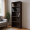 Homeroots 71" Cappuccino Wood Adjustable Bookcase 355724 - alternate 3