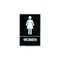 Hy-Ko 6 in. x 9 in. Braille ADA Approved Women's Restroom Sign BLACK / WHITE DB-4 - alternate 2