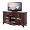 Homeroots 65in Brown Cherry Cabinet Enclosed Storage TV Stand with Bookcase 347032 - alternate 4