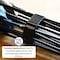 Grizzly Supply Stretch Cinch Strap, 6, 9, 12, 18 in L, 1, 1.5, 2 in W, Hook and Loop Closure, Reusable, Black, 8PK GS-HLSTR6x9x12x18-0 - alternate 3