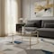 Homeroots 36" Gold And Clear Glass Round Coffee Table 493311 - alternate 4