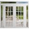 Vdomdoors Front Exterior Prehung Metal-Plastic Double Doors Clear Glass / MANUX 8355 White Silk / Office Comm MANUX8355DEXD-WS-W12+72+12xH80+14-LH-I - alternate 1