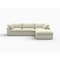 Homeroots Khaki Linen Blend Modular L Shaped Four Piece Corner Sectional 714560 - alternate 2