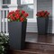 Vevor Tall Planters Large Modern Outdoor Indoor Flower Pots 30" Set of 2 Black, 2PK F4075W-BK - alternate 2