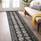 World Rug Gallery Transitional Moroccan Washable Non Slip Runner Rug 2 ft x 8 ft Anthracite WR83ANTHRACITE2X8 - alternate 1