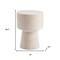 Homeroots 18" Beige Faux Stone Round Pedestal End Table 556511 - alternate 4