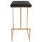 Leisuremod Quincy Quilted Stitched Leather Bar Stools with Gold Metal Frame, Charcoal Black QSG29BL - alternate 4