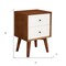 Homeroots 26" Solid Wood and Wood Two Drawer Nightstand 399269 - alternate 4