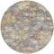 Homeroots 8' Gold Blue And Brown Round Floral Washable Indoor Outdoor Area Rug 604152 - alternate 6