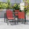 Flash Furniture Red Outdoor Stack Chair w Flex Material, 4PK 4-JJ-303C-RD-GG - alternate 5