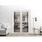 Sartodoors Solid French Double Doors Clear Glass, Lucia 2566 White Silk and Aluminum Strips, Wood Solid Panel LUCIA2566DD-WS-72 x 96 (2* 36x96) - alternate 3