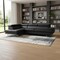 Homeroots Black Faux Leather L Shaped Two Piece Corner Sectional 366223 - alternate 5