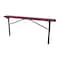 Leisure Craft Bench w/oBack, Ingroud Mount, 8ft, Burgundy B8XPIG-BURGUNDY - alternate 1
