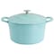 Martha Stewart Enameled Cast Iron 7 Quart Dutch Oven with Lid in Turquoise 130030.02 - alternate 1