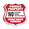 Signmission Private Property Shield Sign No Hunting, 12 inch X 12 inch, Plastic Sign, 2PK SHI-P-2PACK-12-450 - alternate 1