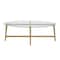 Homeroots 50" Clear And Gold Glass And Steel Oval Coffee Table 520967 - alternate 4