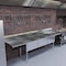 Amgood 120in. x 30in. SS Three Compartment Sink w/24in. x 24in. x 14in. Bowls and Dual 24in. Drainboards SINK S3C-242414-24LR-NF-Z - alternate 3