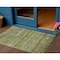 Homeroots 3' X 5' Olive Green And Brown Striped Washable Indoor Outdoor Area Rug 605620 - alternate 1
