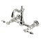 Kingston Brass Two-Handle Wall Mount Bridge Kitchen Faucet, Polished Nickel KS2446TAL - alternate 1