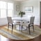 Homeroots 8' Gold Copper And Gray Round Striped Washable Indoor Outdoor Area Rug 598348 - alternate 6