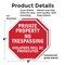 Signmission Private Property No Trespassing Vio, 6 inch X 6 inch, Plastic Sign, 2PK OC-P-2PACK-6-157 - alternate 6