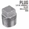 B & K STZ Industries 3/8 in. MIP each Black Malleable Iron Plug 310P-38 - alternate 3