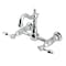 Kingston Brass Two-Handle Wall Mount Bridge Kitchen Faucet, Polished Chrome KS2441TAL - alternate 1
