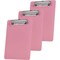 Acrimet Clipboard Memo Size A5 Low Profile Clip (Plastic) (Solid Pink Color), 3PK 137B.8 - alternate 1