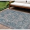 Homeroots 8' X 10' Blue Medallion Washable Indoor Outdoor Area Rug 608001 - alternate 1