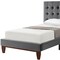 Homeroots Gray Solid Wood Full Tufted Upholstered Velvet Bed 544907 - alternate 6