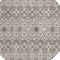 Homeroots 8' Taupe Gray And Gold Round Geometric Washable Indoor Outdoor Area Rug 612228 - alternate 6
