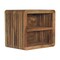 Homeroots 18" Brown Solid Wood Carved Geometric Floating Nightstand 653839 - alternate 6