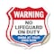 Signmission Warning No Lifeguard On Duty, 6 inch X 6 inch, Vinyl Decal, 2PK SHI-D-2PACK-6-479 - alternate 1