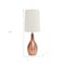 Homeroots 20" Rose Gold Metal Novelty Table Lamp With White Drum Shade 643323 - alternate 1