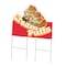 Signmission Cream Puffs Die Cut Yard Sign & Stake outdoor plastic coroplast window, C-DC-2436-Cream Puffs19 C-DC-2436-Cream Puffs19 - alternate 1