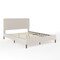 Martha Stewart Britta Queen Upholstered Platform Bed w/Rounded Headboard, Piped Detailing/Cushioned Sdrails, Beige TW-3WDB01B-Q-BG-MS - alternate 5