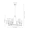 Jonathan Y Denis 27.5" 6-Light Modern Minimalist Iron/Glass LED Chandelier, White JYL5800A - alternate 8