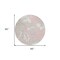 Homeroots 8' Pink Ivory And Beige Round Floral Washable Indoor Outdoor Area Rug 589568 - alternate 3
