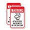 Signmission Warning Attack Dogs On Premises No Trespassing 1, 12'' X 18'' 2 Signs, Heavy Gauge Aluminum, 2PK A-1218-2PACK-2998 - alternate 1