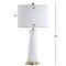 Jonathan Y Hartley 29" Ceramic Column LED Table Lamp, White JYL3046B - alternate 7