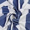 Homeroots 50" X 60" Blue and White Cotton Woven Striped Throw Blanket with Tassels 516596 - alternate 3