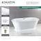 Kingston Brass 71-Inch Acrylic Oval Double Ended Pedestal Tub with Drain, No Faucet Drillings VTDE713224C422 - alternate 3