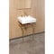 Kingston Brass 20" Porcelain Console Sink Set with Faucet and Plumbing Trim Kit in White/Brushed Brass CKVPB2018W87 - alternate 4