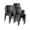 Niche Terrace Plastic Indoor/Outdoor Stacking Chair, for Patio, Cafe, Breakroom, Dining, Black, 12PK 4100BK12PK - alternate 4