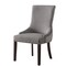 Homeroots Set of Two Tufted Gray and Espresso Upholstered Velvet Dining Side Chairs 543527 - alternate 4