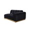 Homeroots Black Velvet Modular Curved Two Piece Sectional With Toss Pillows 643961 - alternate 4