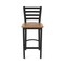 Holland Bar Stool Co 30" Stationary Bar Stool, Black Wrinkle, Med Maple Seat 40030BWMedMpl - alternate 5